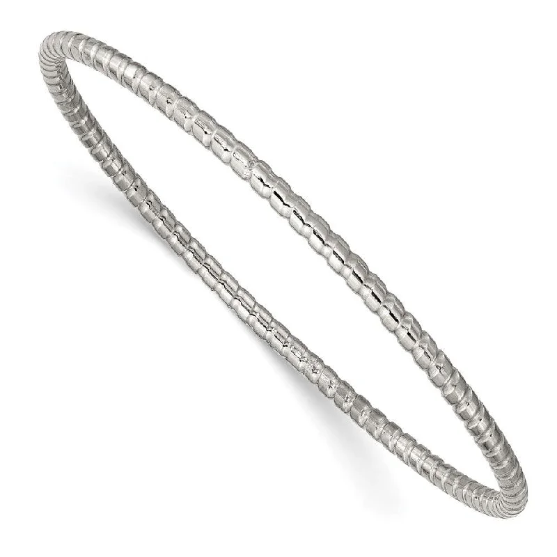 women’s friendship bangles -Stainless Steel Textured Bangle