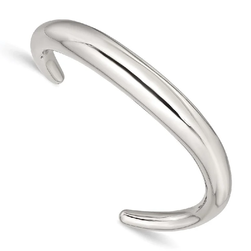 floral bangles for women -Stainless Steel Polished Curved Bangle