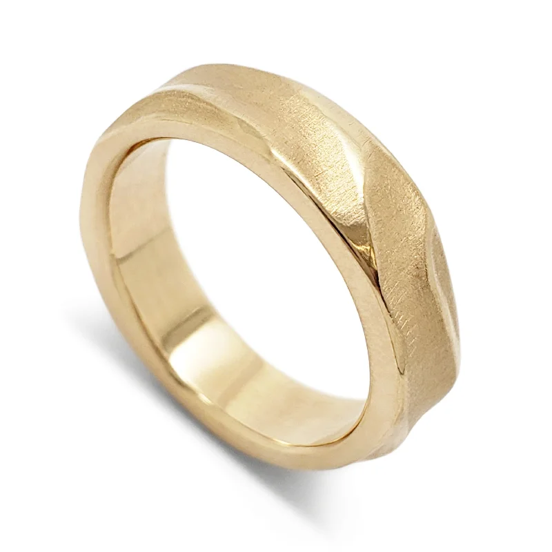 women’s wedding bands -Topography Yellow | 5mm