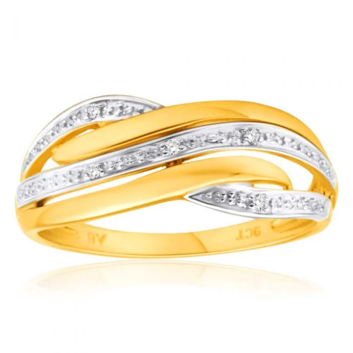 women’s trendy engagement rings -9ct Yellow Gold "Darla" Diamond Ring