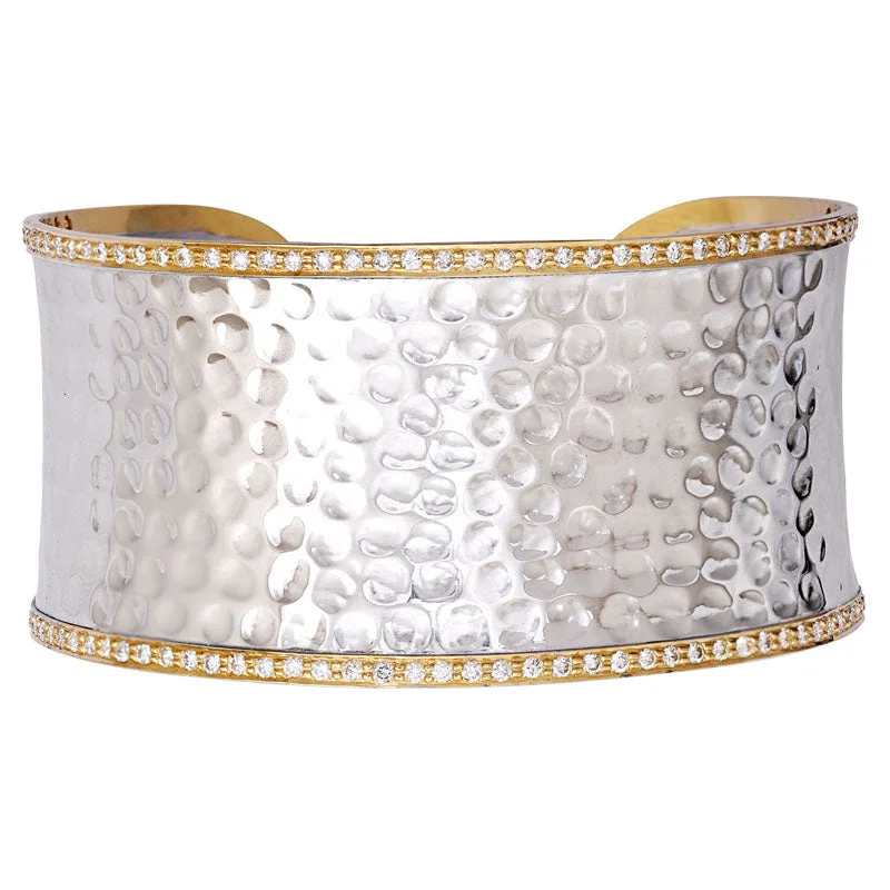 high-quality bangles for women -Cuff Bangle-Diamond