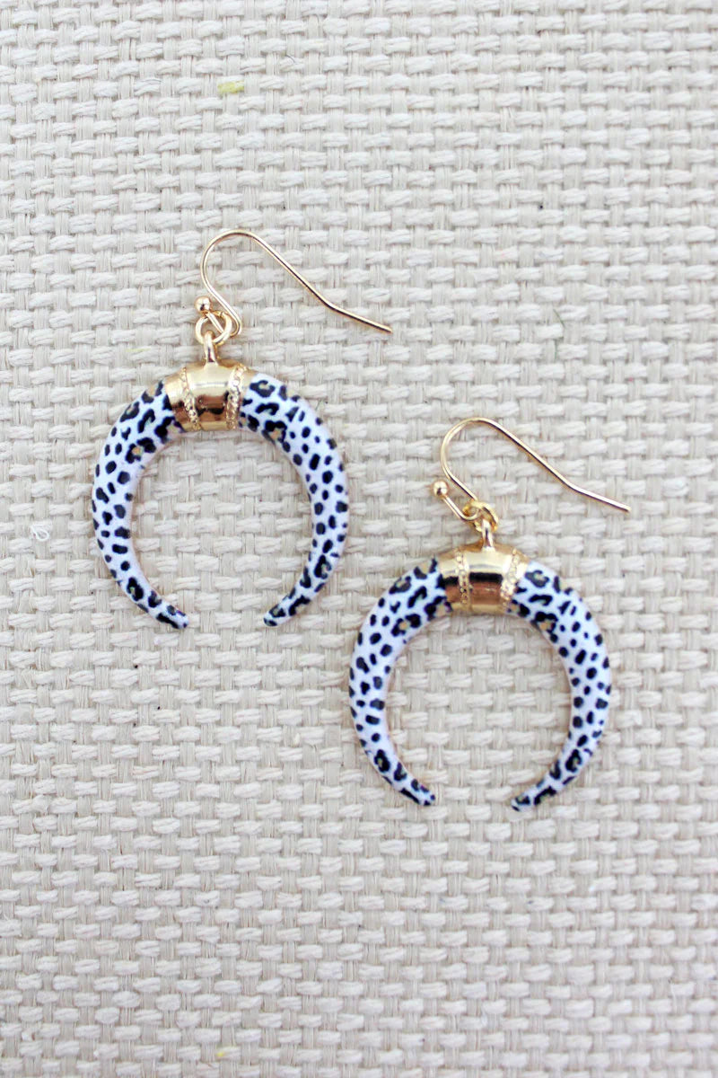 women’s chain earrings -Snow Leopard Naja Earrings