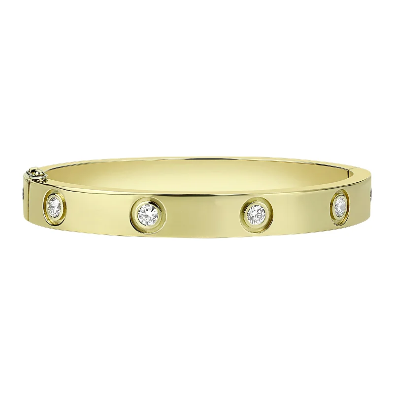 women’s wide bangles -Bangle - Diamond