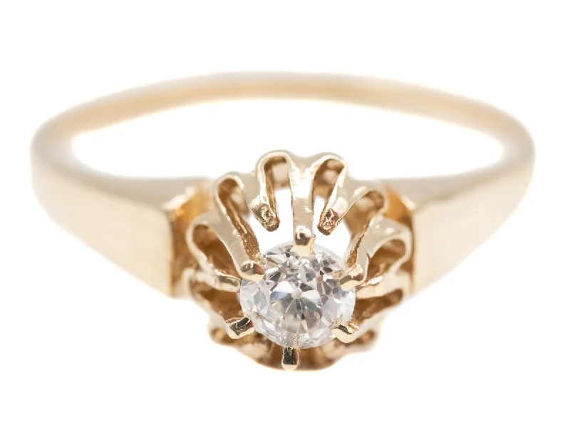 women’s alternative engagement rings -The Cathedral Old Mine Cut Diamond Ring