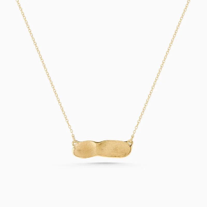 sterling silver chain necklaces for women -Impression Bar Necklace | Yellow Gold