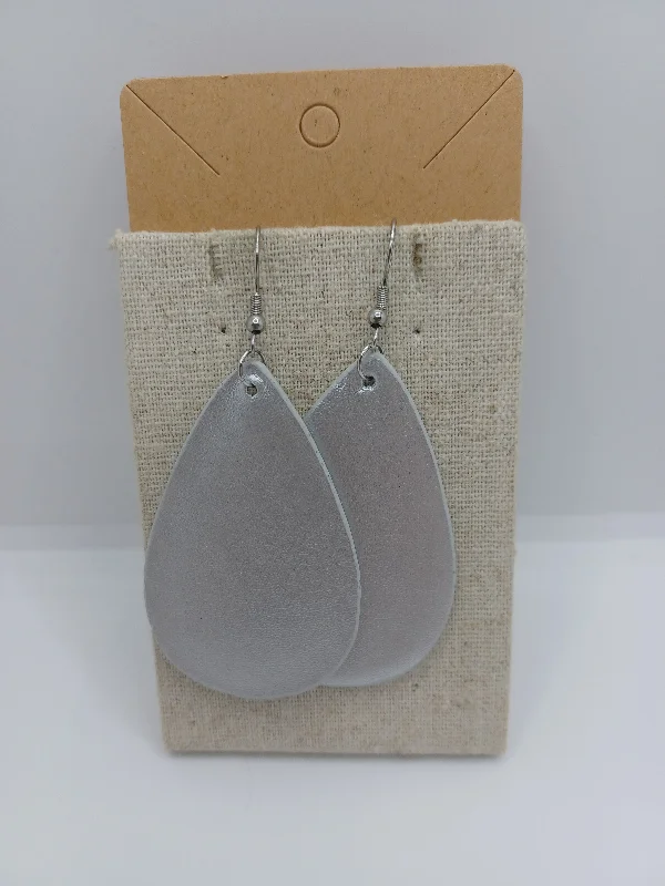 women’s adjustable earrings -Silver Chrome Style Earrings