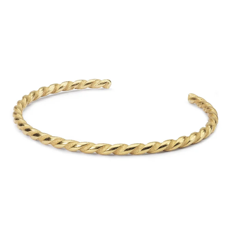 crystal bangles for women -Twisted Gold Plated Bangle