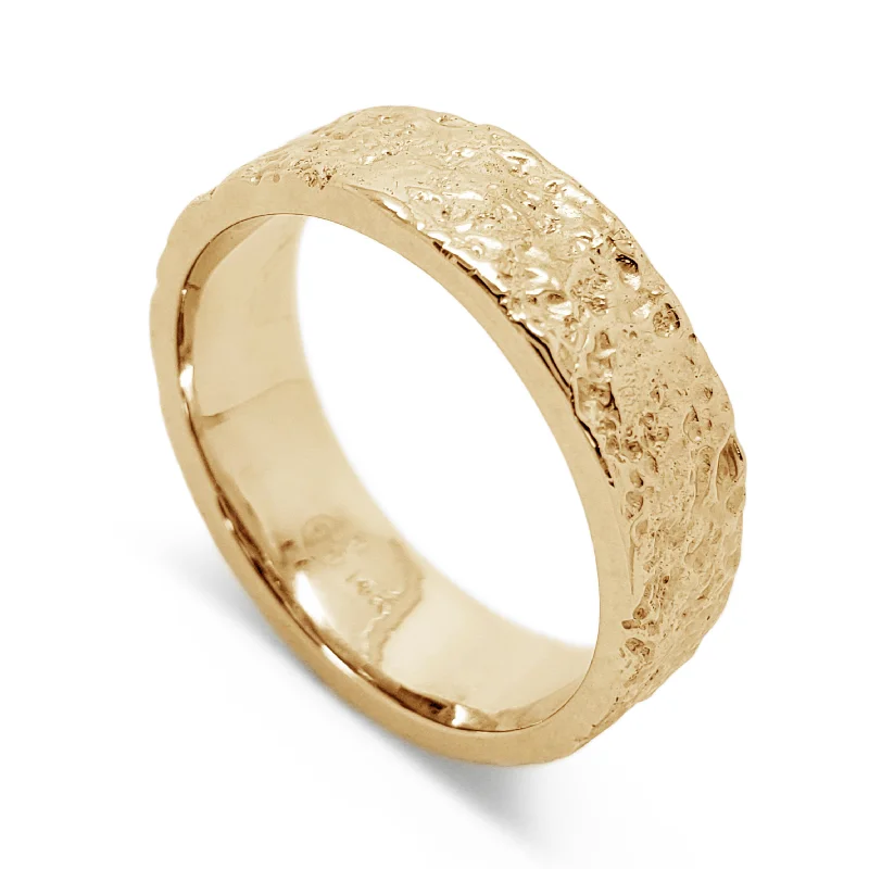 women’s rings with diamonds -Concrete Yellow | 6mm