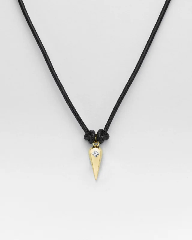 bridal necklaces for women -Black Butter Pendulum Necklace