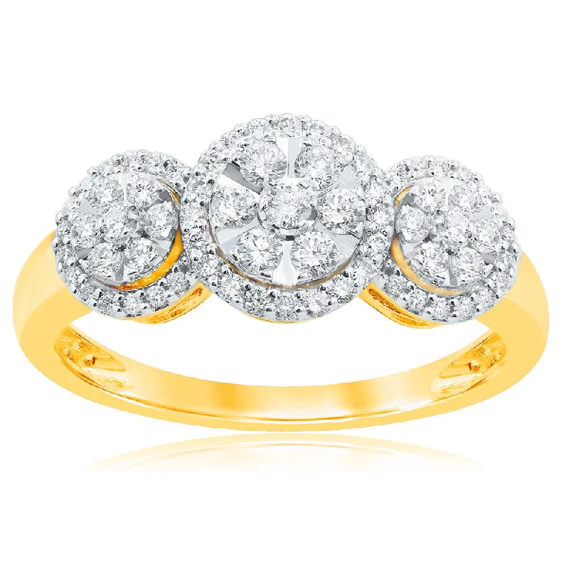 men’s and women’s engagement rings sets -9ct Yellow Gold 0.45 Carat Luminesce Laboratory Grown Diamond Ring