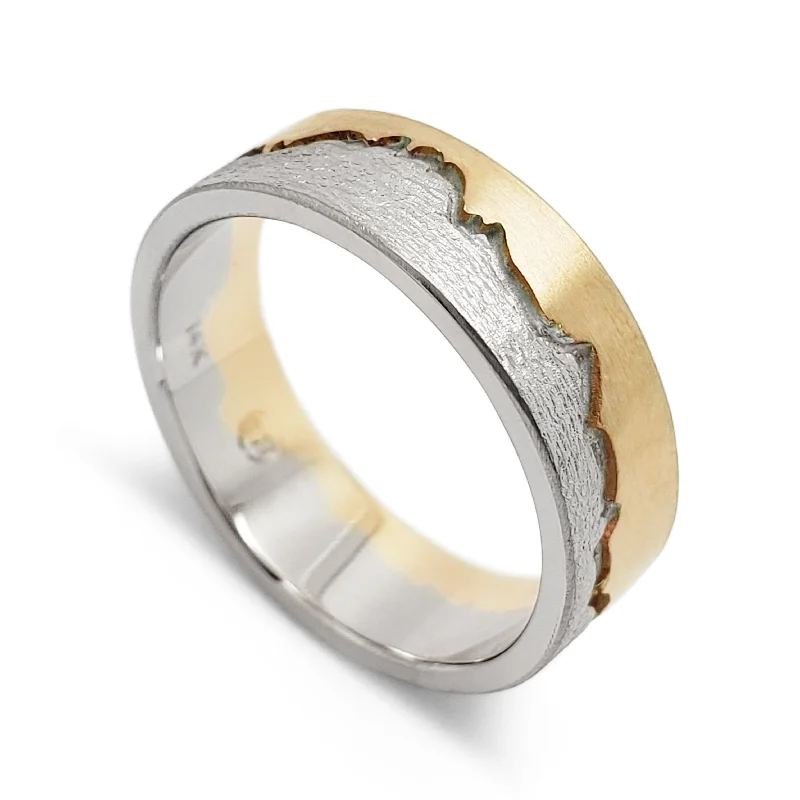 wedding rings with diamonds -Mountain Range Yellow | 6.5mm