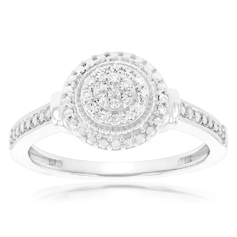 women’s large engagement rings with diamonds -Luminesce Lab Grown Diamond Ring in Silver