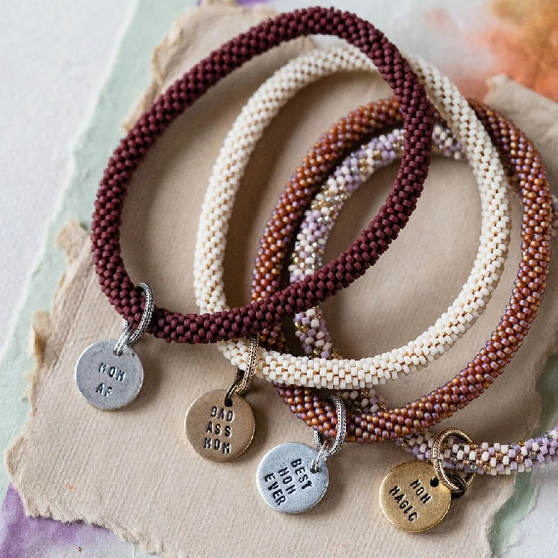 women’s friendship bracelets -Mom Mantra Bangles