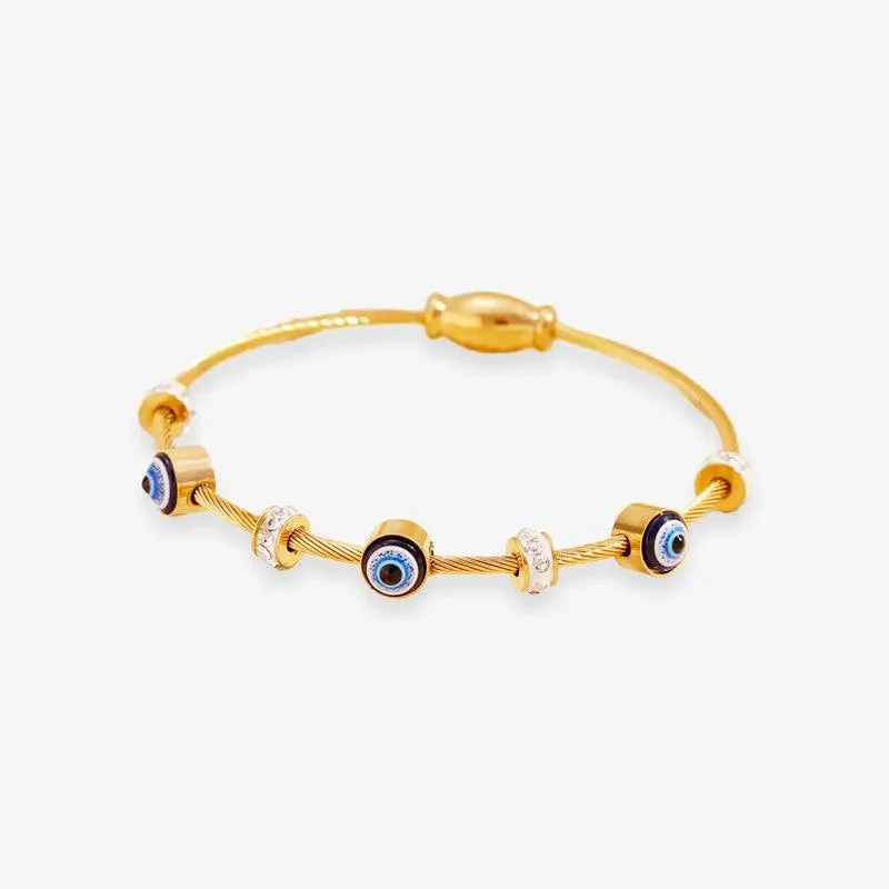 fashion bracelets for women -Trendy Gold-Plated Geometric Bangles – Hypoallergenic Women's Jewelry