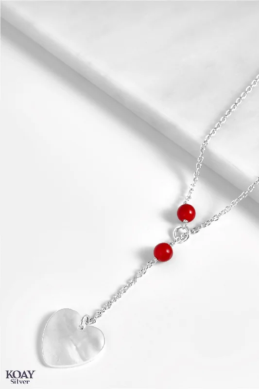 trendy pendant necklaces for women -Heart Sadaf Necklace