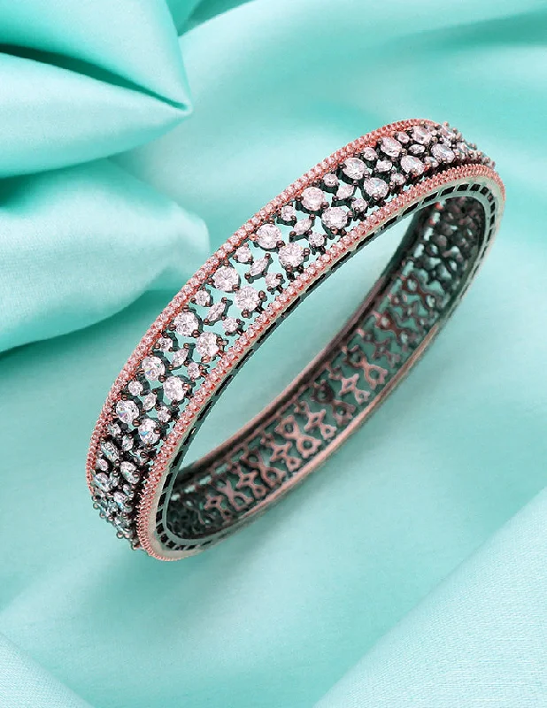 simple bracelets for women -Designer Zircon Kada Bangles ZBGL11058