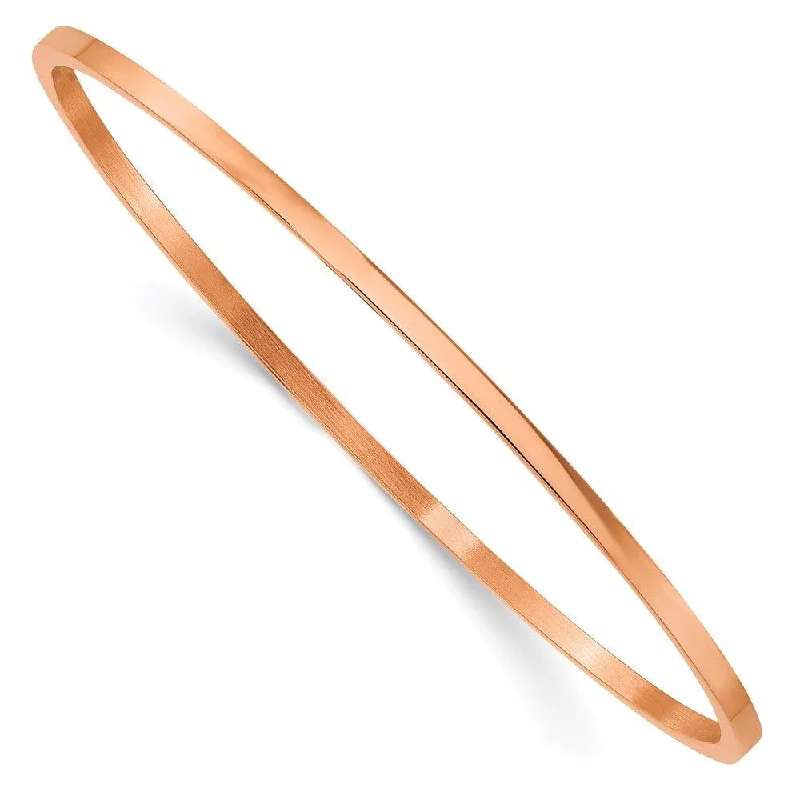 classic bangles for women -Stainless Steel Pink IP-plated Bangle