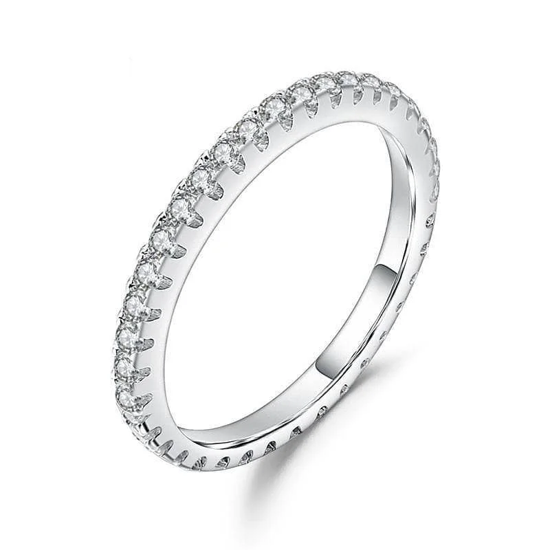 wedding rings for women -Round Diamond Wedding Ring Bands