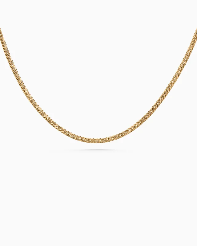 minimalist necklaces for women -Twisted Snake Chain Necklace | Yellow Gold