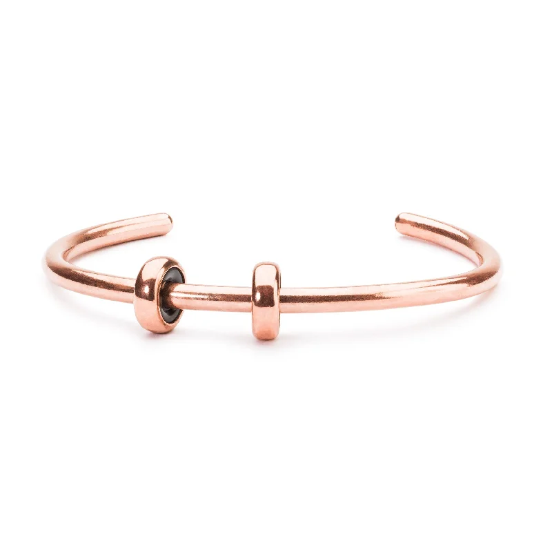 women’s beaded bracelets -Copper Bangle with 2 x Copper Spacers