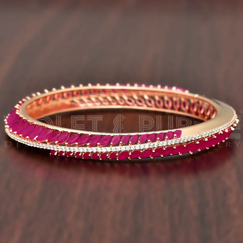 silver bangles for women -Zirconia Kada Bangle 92658