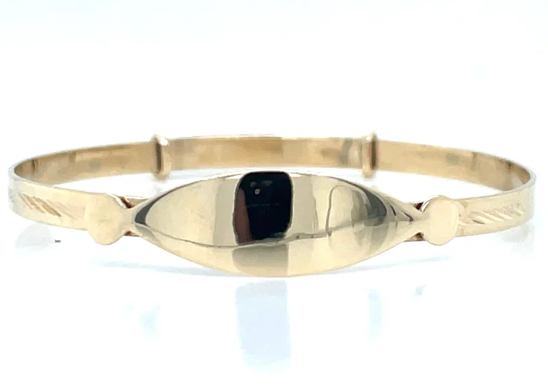 classic bangles for women -Vintage 9ct Yellow Gold Baby Bangle