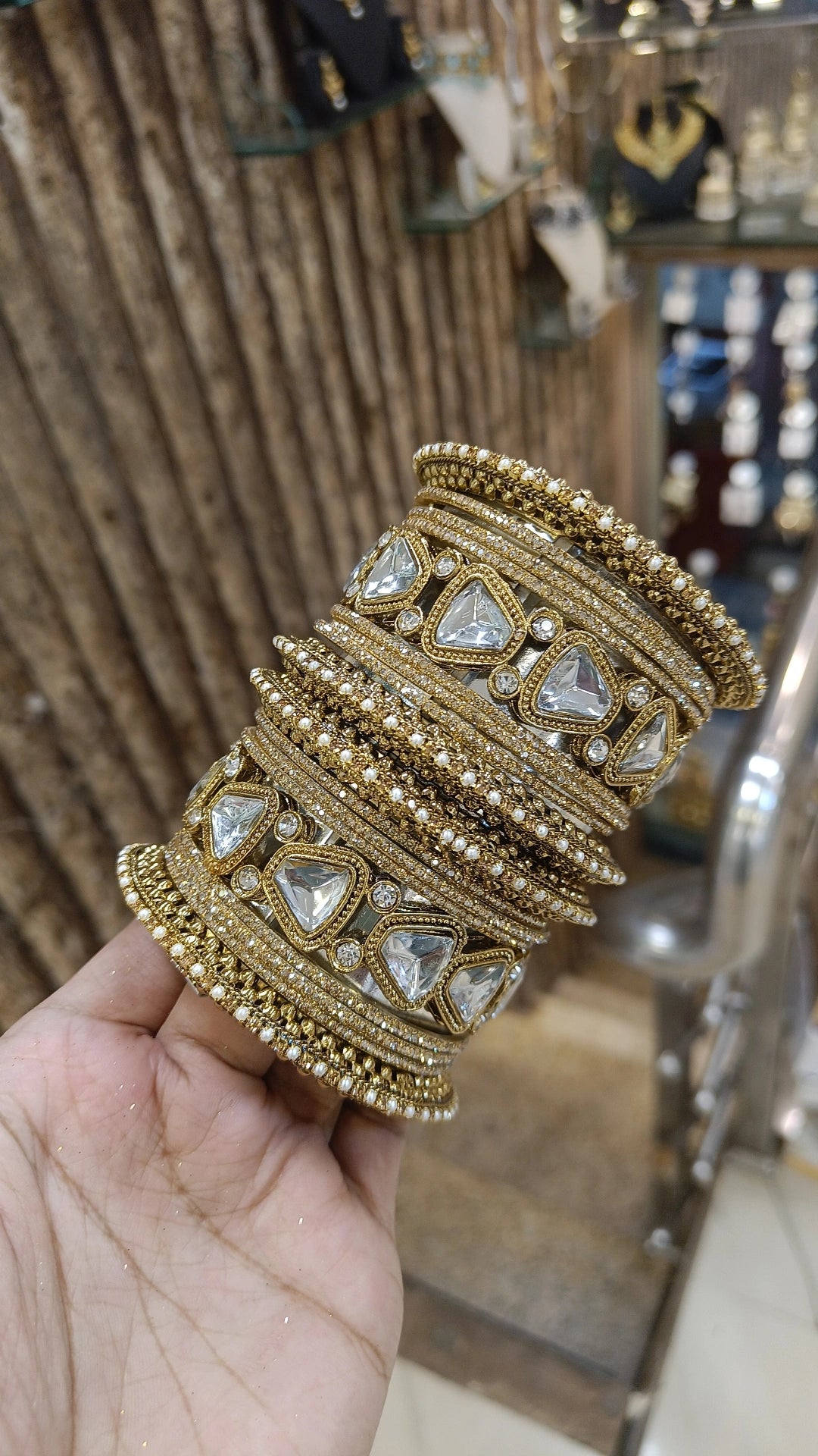 luxury bangles for women -Silver Bridal Engagement Indian Bangles Pearl Floral Motifs Jhumka Accents