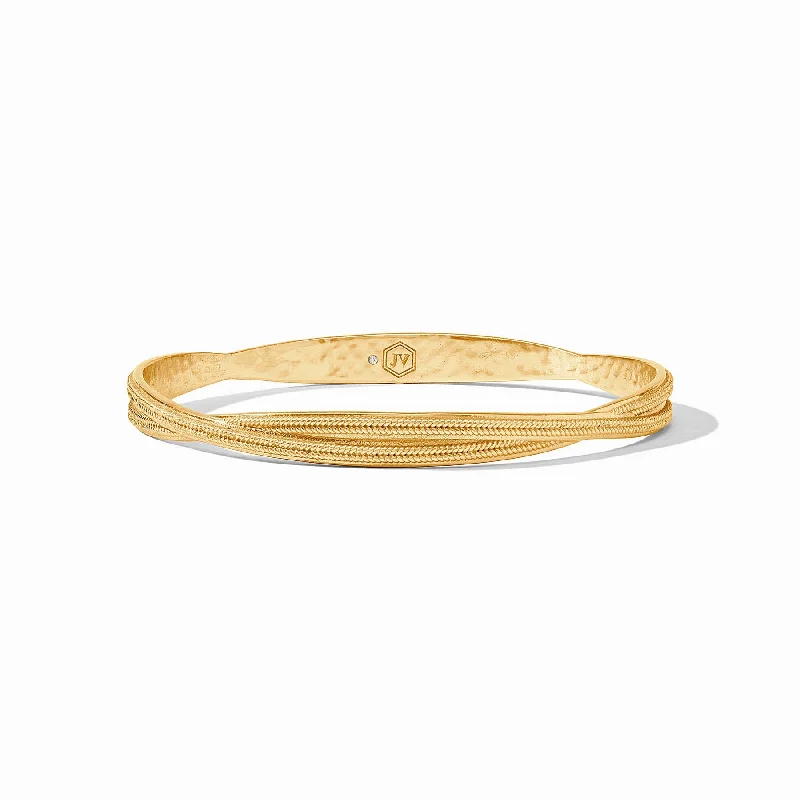 gold bangles with diamonds for women -Cheval Twist Bangle