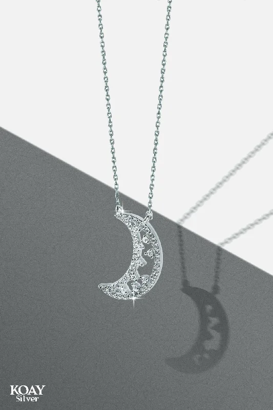 engraved name necklaces for women -Crescent (04) Necklace