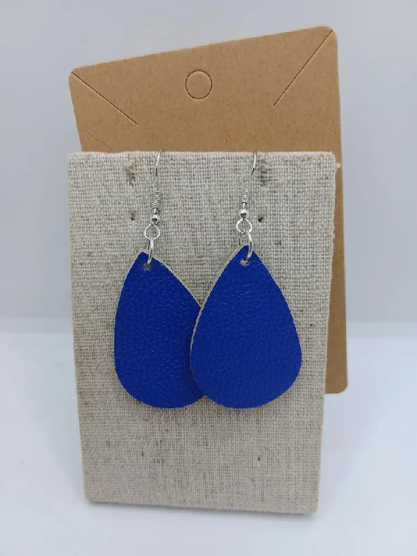 women’s gold dangling earrings -Blue Teardrop Earrings