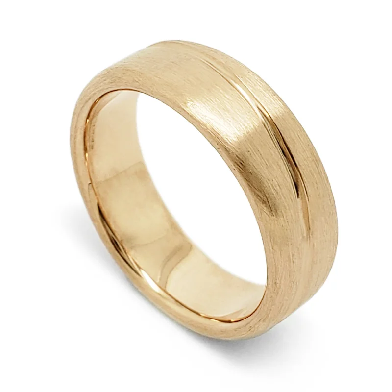 women’s chunky rings -Wave Yellow | Brushed