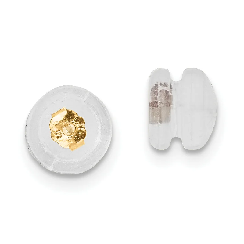 women’s ear piercings -14K Gold Silicone Mushroom Screw Backs for Post Earrings, Pair (Set of 2)