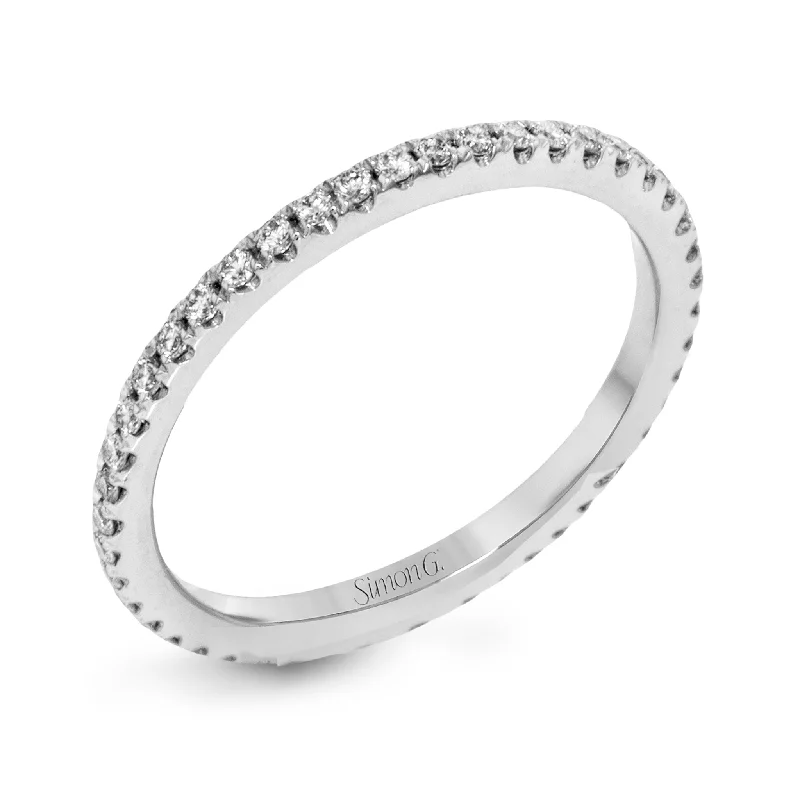 women’s eternity rings with diamonds -Eternity Wedding Band in 18k Gold with Diamonds