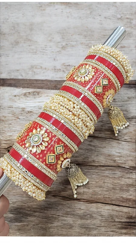 casual bracelets for women -Beautiful Paki Red Velvet Bangles Stack, Bangles, Pearl Kundan Jhumki Kangan, Indian Jewellery Bridal Bangle Stack, Wedding Jewelry, Bridal Chooda, Indian Kangan