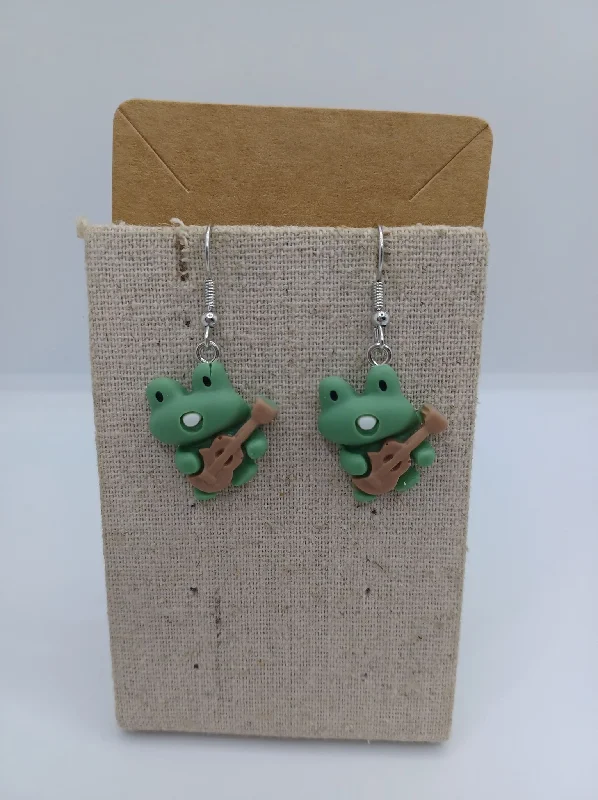 women’s crystal earrings -Frog Earrings