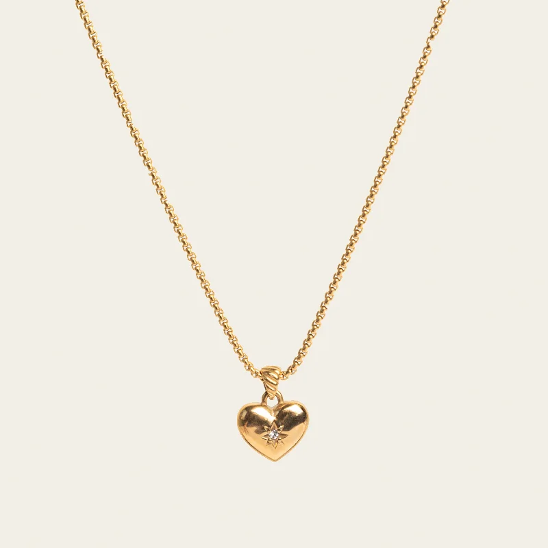 statement necklaces for women -Jude Heart Necklace in Gold