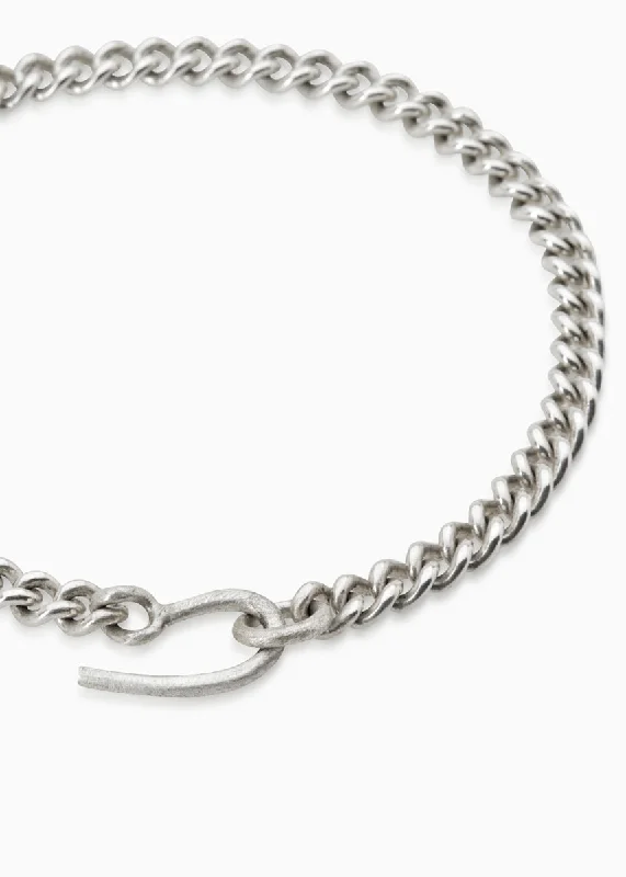 elegant diamond necklaces for women -Chunky Curb Choker | Silver