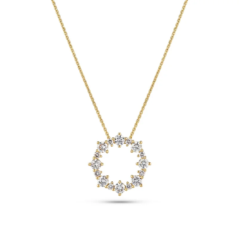 layered pendant necklaces for women -Necklace Brina - with lab-grown diamonds