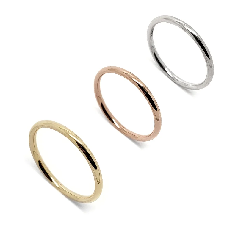 vintage rings for women -Milled 1.5mm Lane