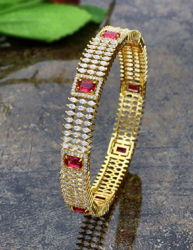 adjustable bracelets for women -Zircon Kada Bangle ZBGL10874