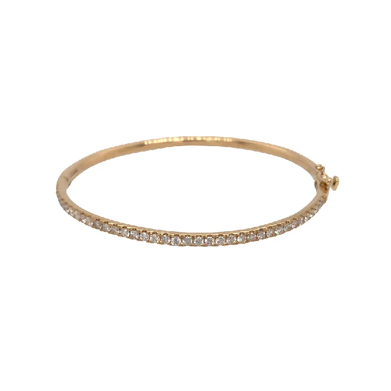 adjustable bracelets for women -Diamond Set Bangle