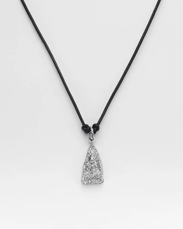 women’s silver plated necklaces -Black Butter Buddha Necklace