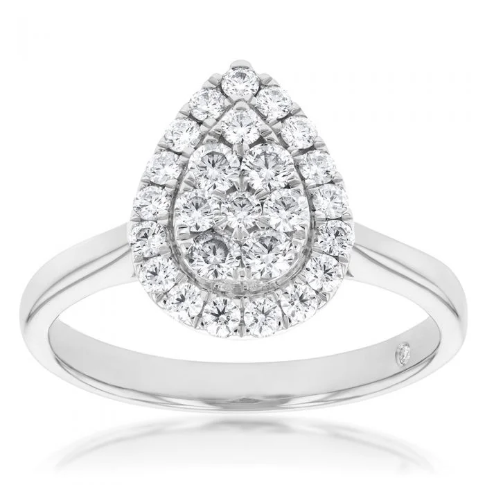 affordable engagement rings for women -Flawless 1/2 carat  9ct White Gold Diamond Ring