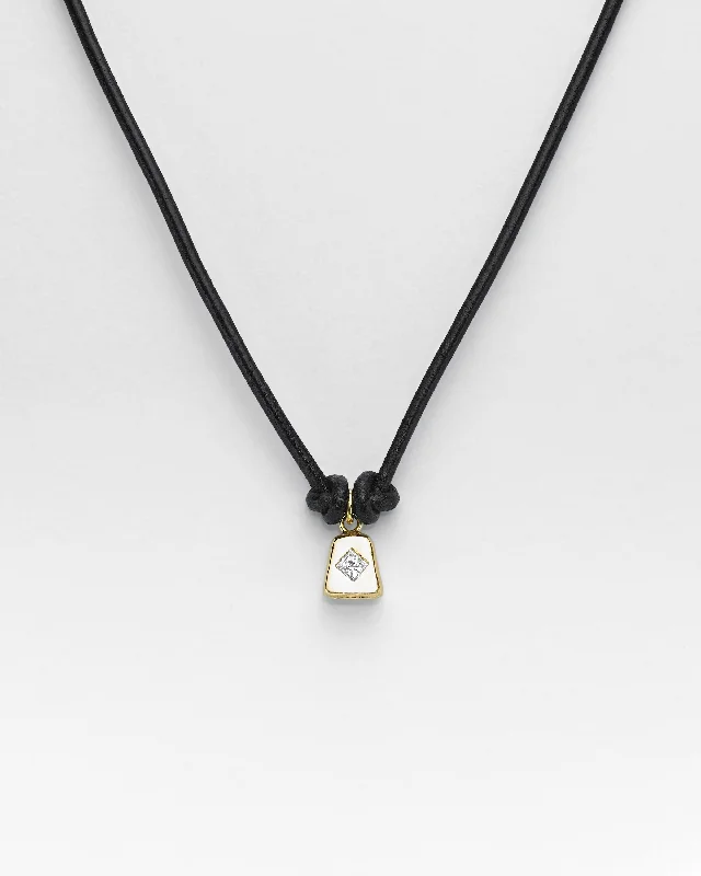 women’s tassel necklaces -Black Butter Cowbell Necklace