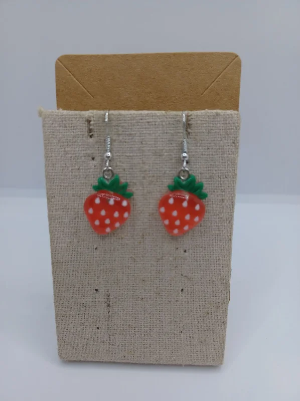 women’s wedding earrings -Strawberry Earrings