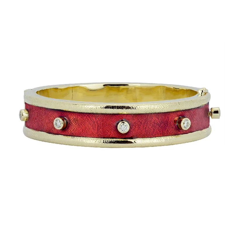 handmade bracelets for women -Bangle - Diamond (Enamel)