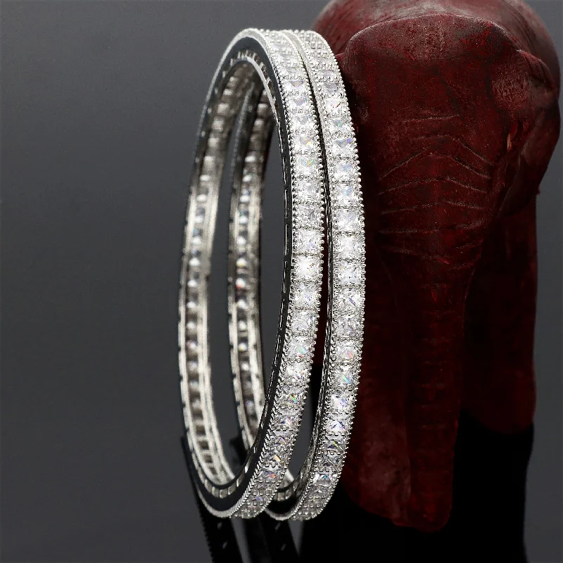 luxury cuff bangles for women -Zirconia Bangles ZBGL10705