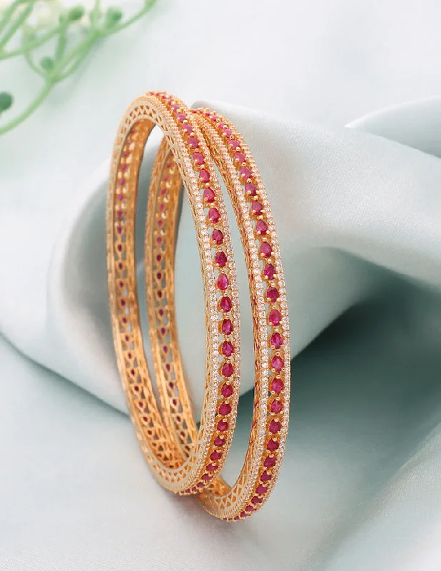 women’s chain bracelets -Designer Zirconia Bangles ZBGL11051