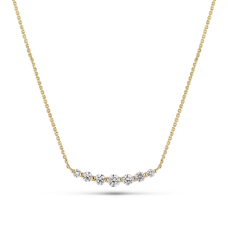 trendy statement necklaces for women -Necklace Tiara - with lab-grown diamonds