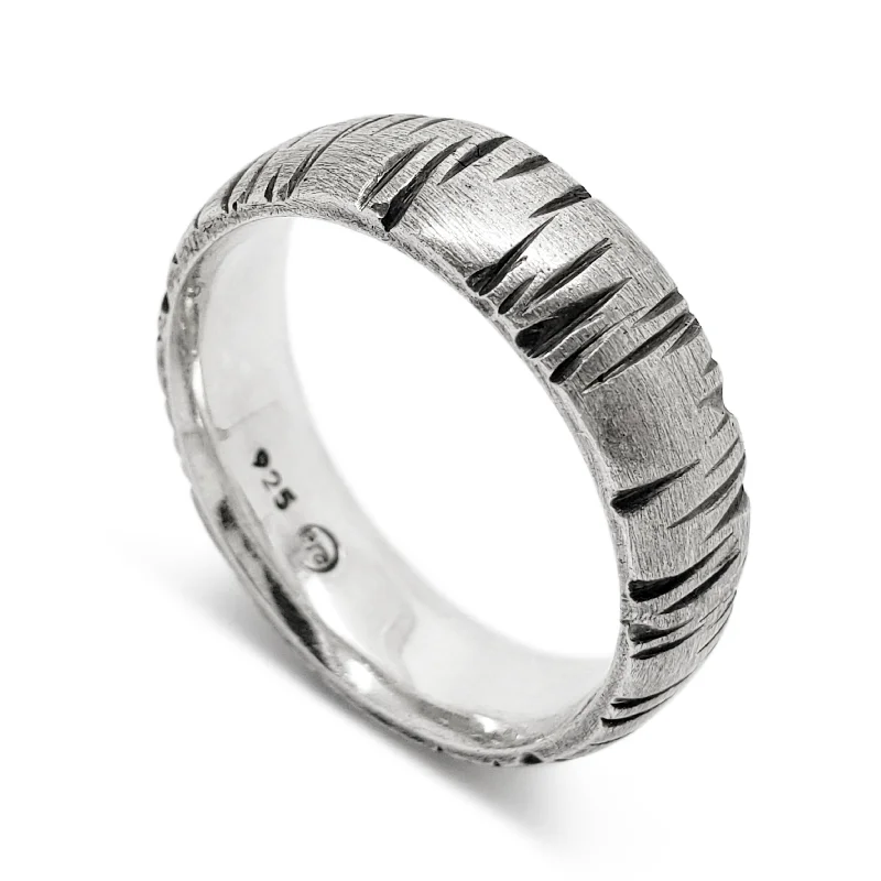 vintage rings for women -Birch Silver